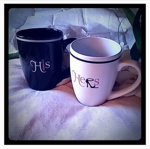 Vintage DDI His & Her Ceramic Coffee/Tea Mug Set